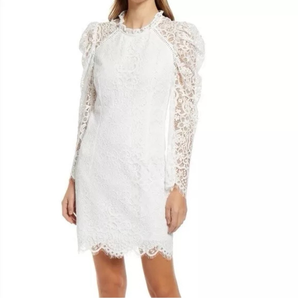 LILLY PULITZER AVERI PACE DRESS IN COCONUT TWO TONE CARNIVAL LACE - NWT - 00
